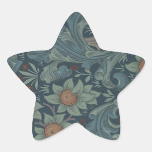 Sticker Étoile William Morris Orchard Art Motif