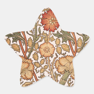 Sticker Étoile William Morris Rose Flower Fond d'écran Motif
