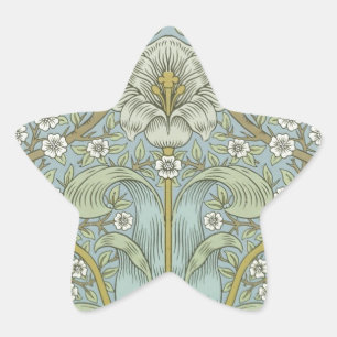 Sticker Étoile William Morris Spring Motif classique épais