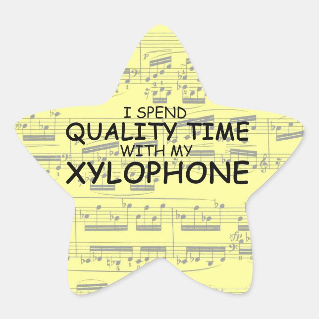 Sticker étoile Xylophone Time de qualité (Devant)