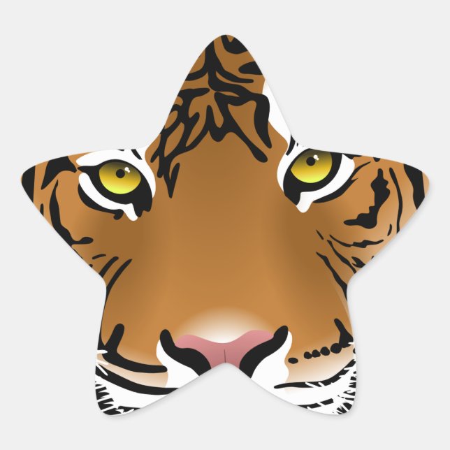 Sticker Étoile Yeux de tigre (Devant)
