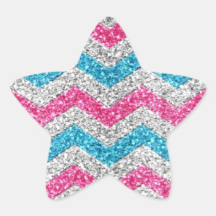 Sticker Étoile Zigzag brillant de belles parties scintillantes à