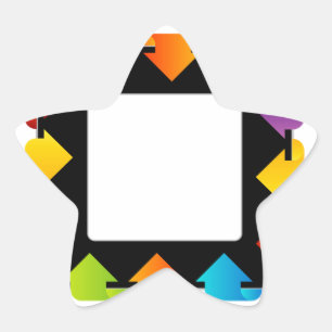 Sticker Étoile Zone de texte avec flèches
