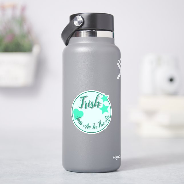 Sticker Étoiles Turquoise Lumineuses Avec Forme Coeur (HydroFlask)