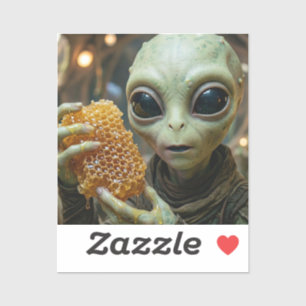 Sticker Être Alien Extraterrestre avec un Nid d'Abeille