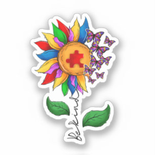 Sticker Être un tournesol-Sensibilisation sur l'autisme