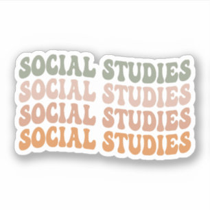 Sticker Études sociales Histoire de l'enseignant Cadeau de