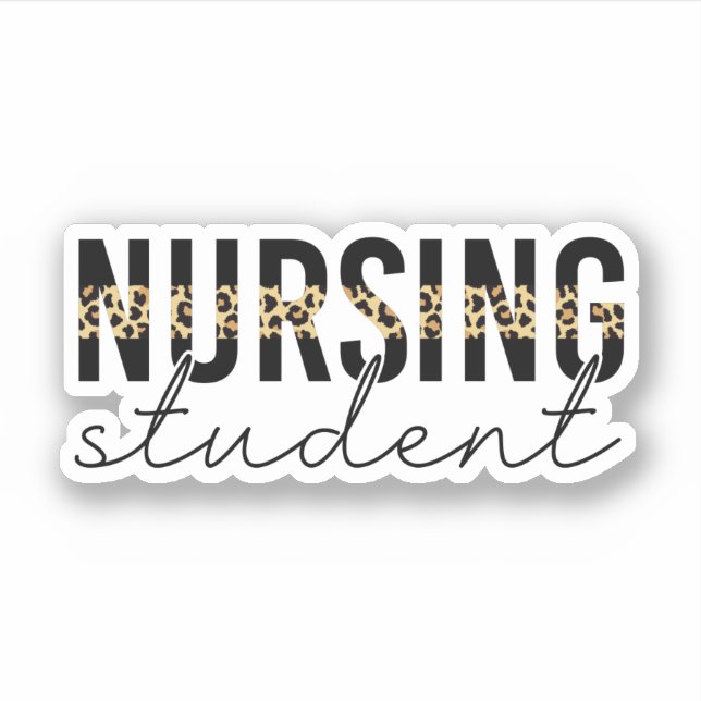 Sticker Étudiant en soins infirmiers - tirage Cheetah Futu (Devant)