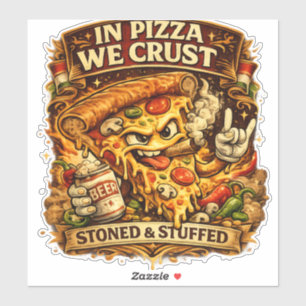 Sticker Étui de téléphone drôle pour amateur de pizza – En