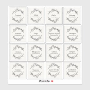 Sticker Eucalyptus Cuisine Herbes culinaires Épices Script