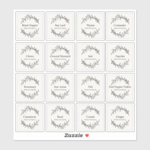 Sticker Eucalyptus Cuisine Herbes culinaires Épices Script