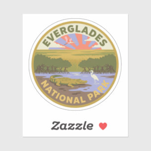 Sticker Everglades Floride Rétro Parc National