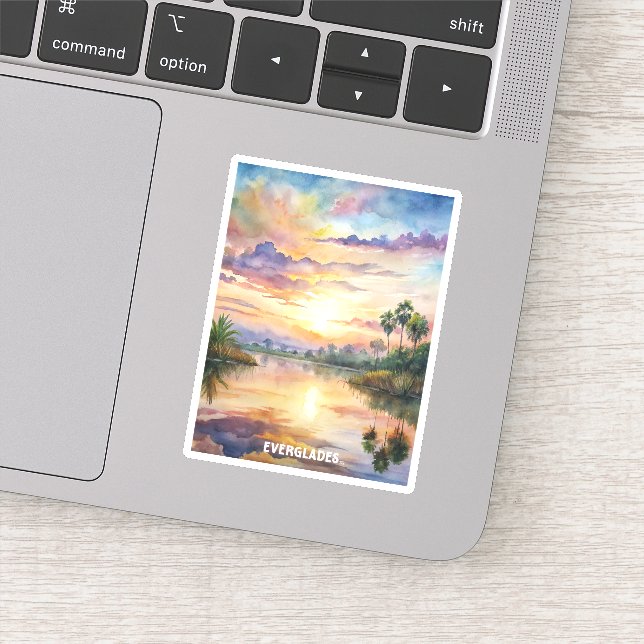 Sticker Everglades National Park Aquarelle Peinture (Détail)