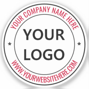 Sticker Exemple d'autocollant avec logo et texte de sociét