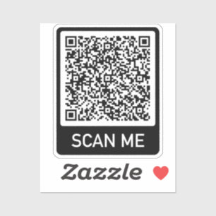 Sticker Exemple d'autocollant de code QR personnalisé