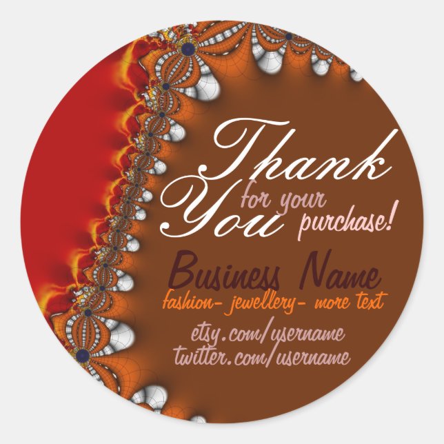 Sticker Exotic Satin Business Merci (Devant)