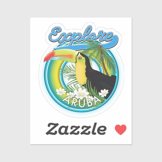 Sticker Explorer Aruba logo voyage Patch (Feuille)