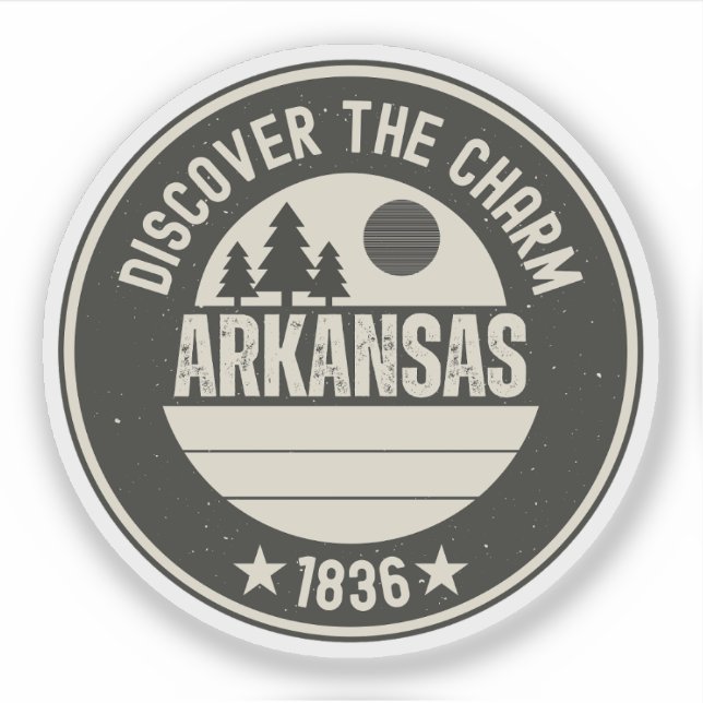 Sticker Explorez l'Arkansas - Conceptions pour chaque amou (Devant)