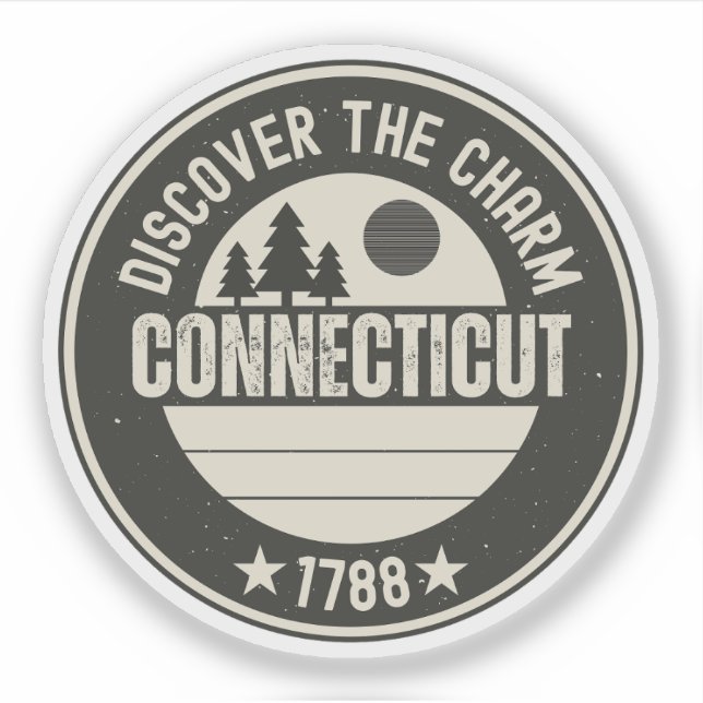 Sticker Explorez le Connecticut - Conceptions pour chaque  (Devant)