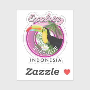 Sticker Explorez le logo de Simeulue Indonésie.