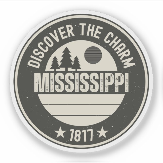 Sticker Explorez le Mississippi - Conceptions pour chaque  (Devant)