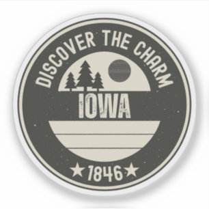 Sticker Explorez l'Iowa - Conceptions pour chaque amoureux