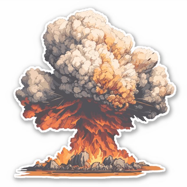 Sticker Explosion nucléaire (Devant)