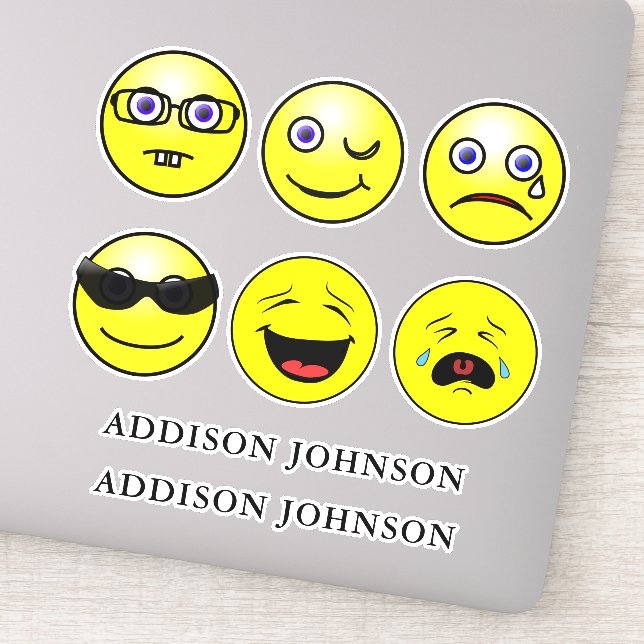 Sticker Expressive Emoji Face 6 Collection Nom personnalis (Détail)