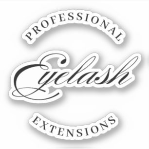 Sticker extensions de cils professionnels salon de beauté