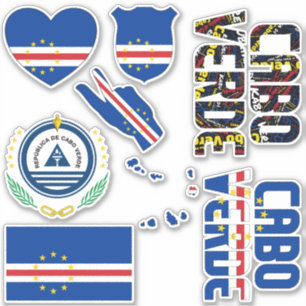 Sticker Extraordinaire Cabo Verde Formes Symboles Nationau