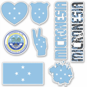 Sticker Extraordinaire Micronésie Forme les symboles natio