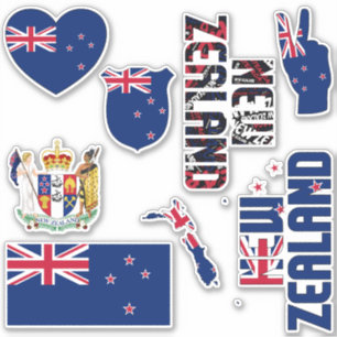 Sticker Extraordinaire Nouvelle-Zélande Forme les symboles