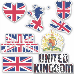 Sticker Extraordinaire Royaume-Uni Forme les symboles nati
