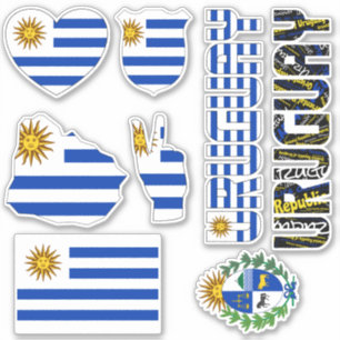 Sticker Extraordinaire Uruguay Forme les symboles nationau