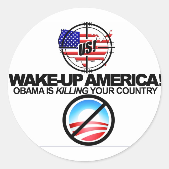 Sticker Extreme Anti Obama Plaisanteries 01 (Devant)