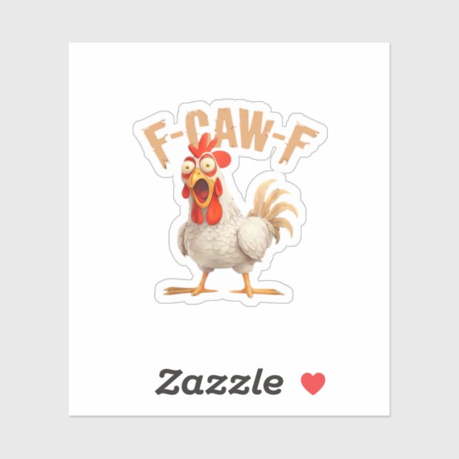 Sticker F-Caw-F Classic Aesthetic Style (Feuille)