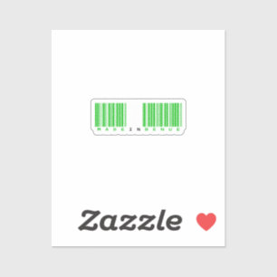 Sticker Fabriqué dans le drapeau à code-barres de l'État d