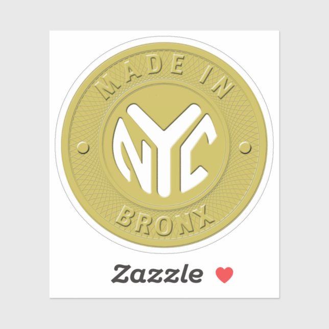 Sticker Fabriqué En Jeton Bronx (Feuille)