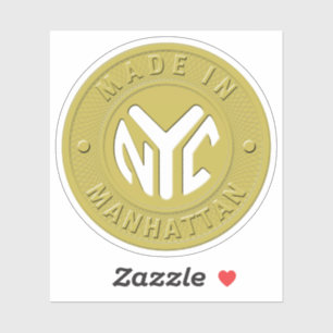 Sticker Fabriqué En NYC Manhattan