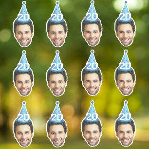 Sticker Face personnalisée 20e 30e 40e 50e 60e 70e anniver