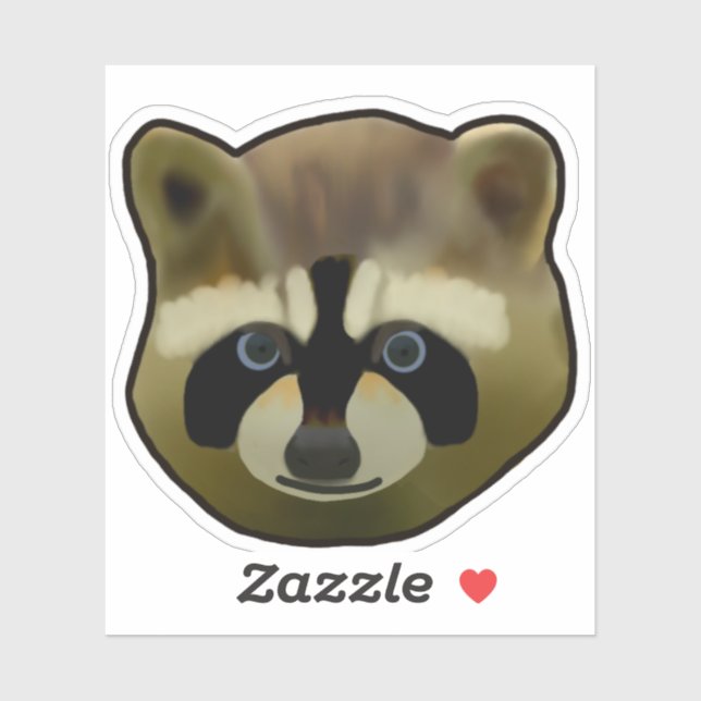 Sticker Face Racoon (Feuille)