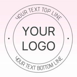 Sticker Facile Logo Remplacement & Editable Texte Rose Omb