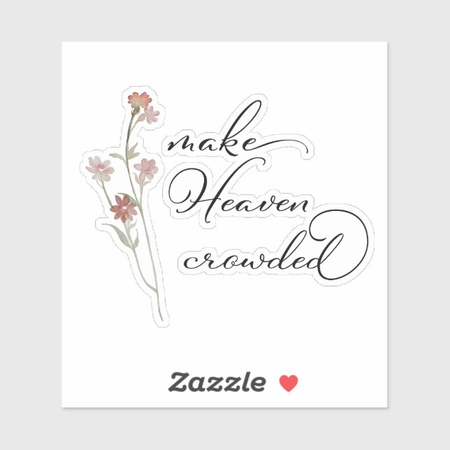 Sticker Faire du paradis une florale encombrée (Feuille)