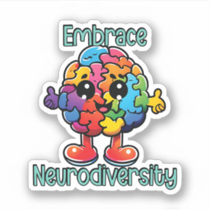 Sticker Faire place à la neurodiversité   Sensibilisation 