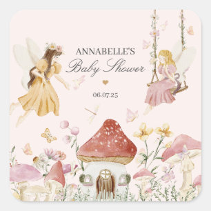 Sticker Fairy Enchanted Baby shower Faveur