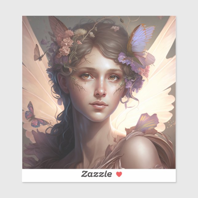 Sticker Fairy Lady Imaginaire Art (Feuille)