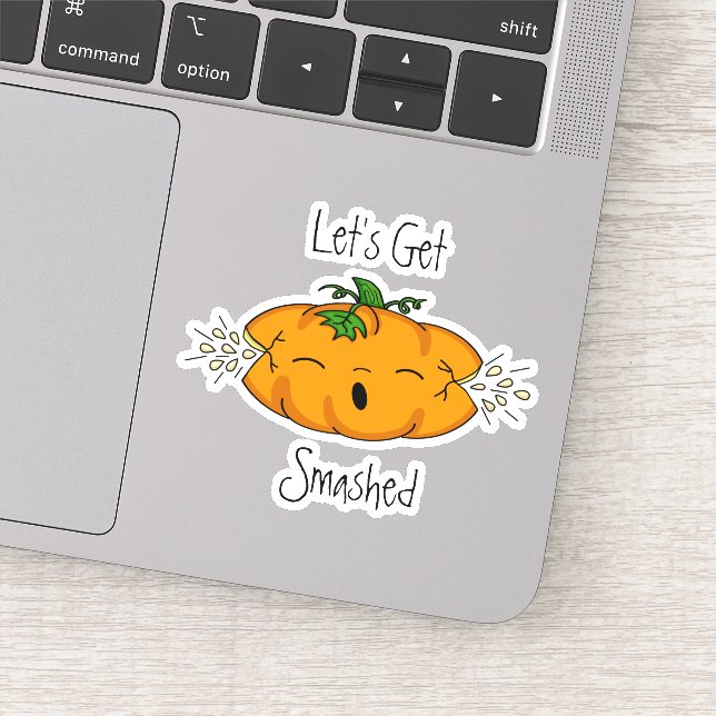 Sticker Faisons-nous éclater | Drôle Citrouille Halloween  (Détail)