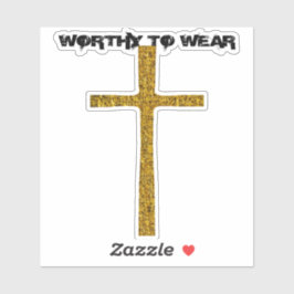 Sticker Faith Cross Gold - À Porter
