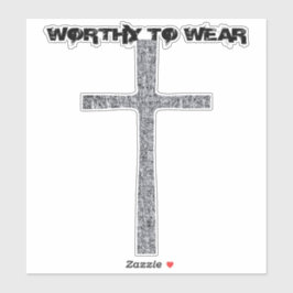 Sticker Faith Cross Silver - À Porter