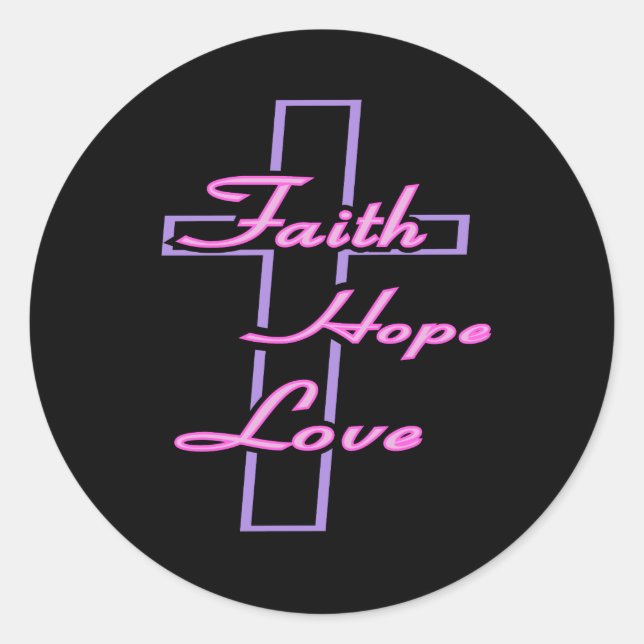 Sticker Faith Hope Love (Devant)